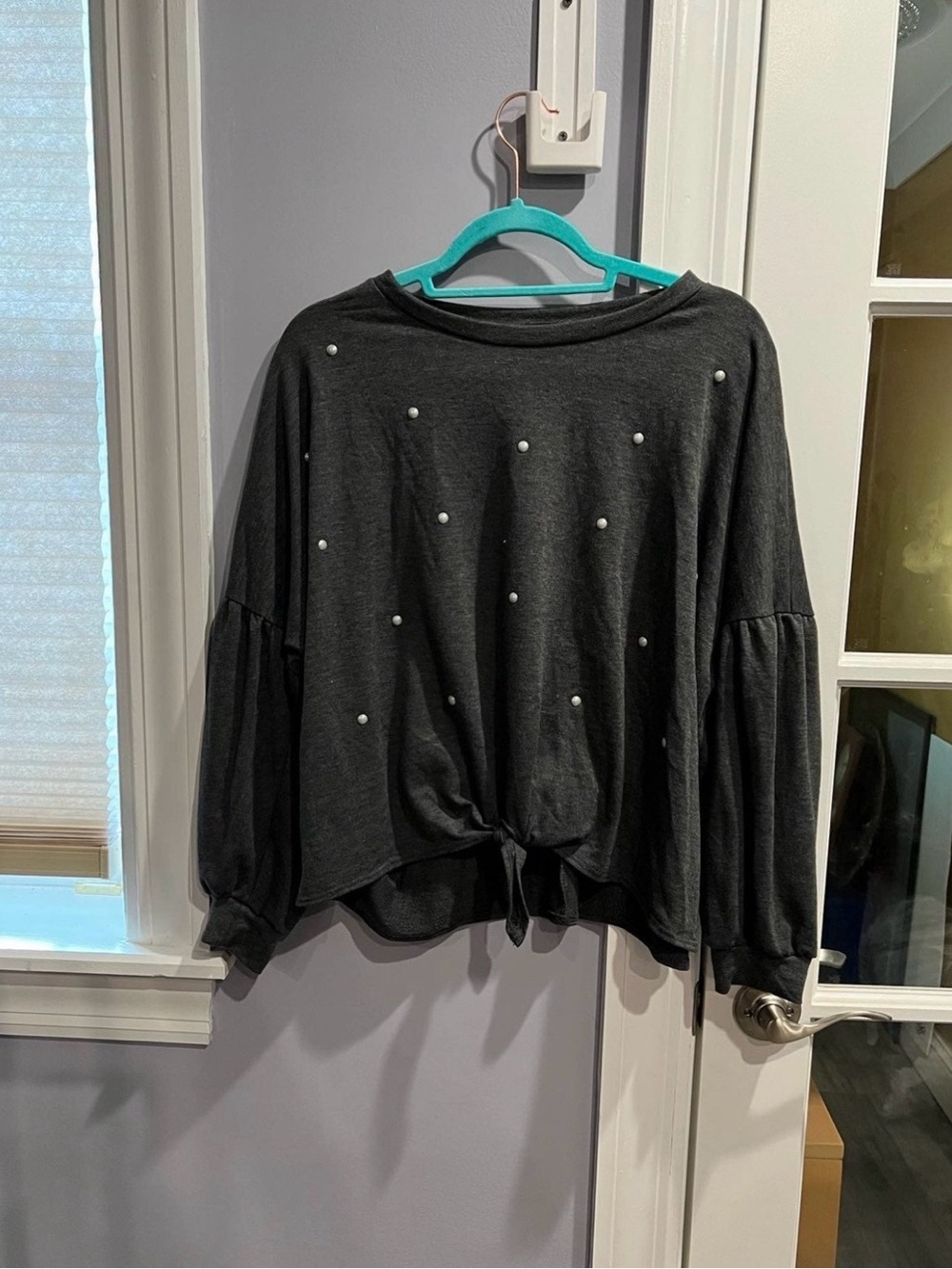 Charlotte Russe Studded long sleeve sweatshirt